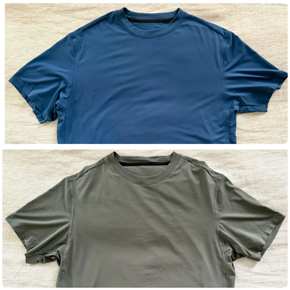 Lululemon Men’s License to Train Tees - Lot of 2 - Sz Medium - Blue, Green